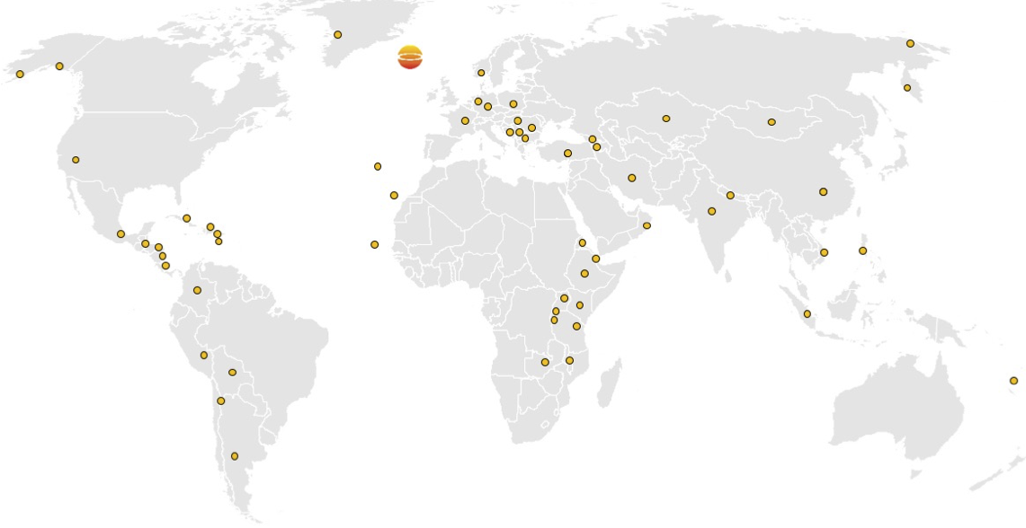 ÍSOR Projects Map